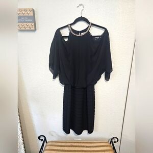 Black Cut Out Backless Mini Dress